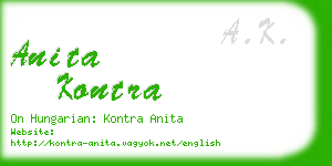 anita kontra business card